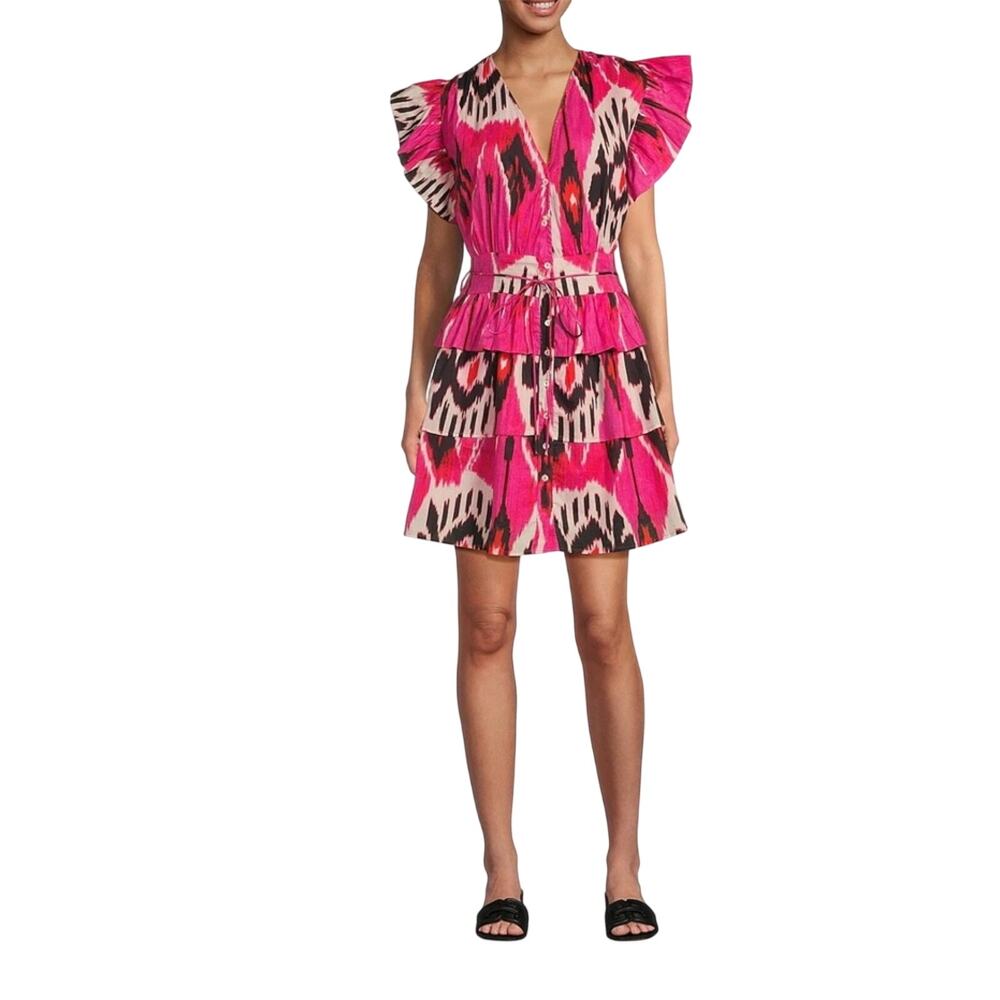 Anthropologie Ro's Garden Hunan Boyfriend Printed Cap Sleeve Mini Dress Size XS